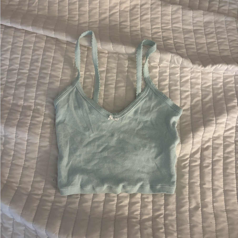Sunday Best Sky Blue Ribbed Tank